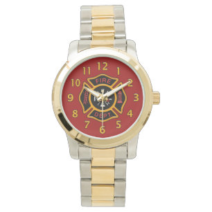 Fire Department Badge Red Watch