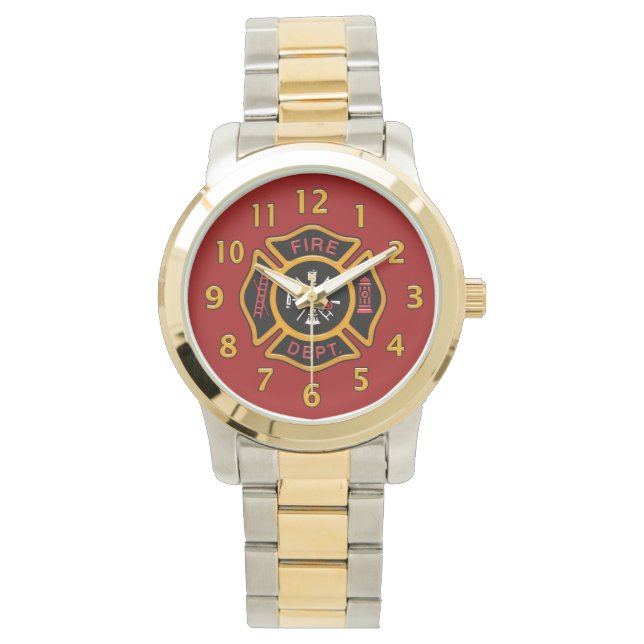 Fire Department Badge Red Watch (Front)