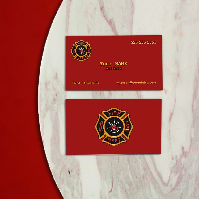 Fire Department Business Card (Creator Uploaded)