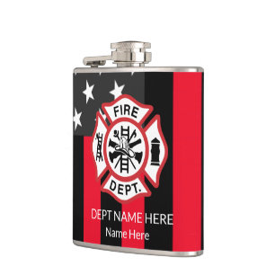 Fire Department Emblem, Fireighter Gift Hip Flask