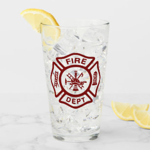 Fire Department Firefighter Badge Glass