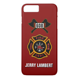 Fire Department Firefighter Badge Name Template Case-Mate iPhone Case