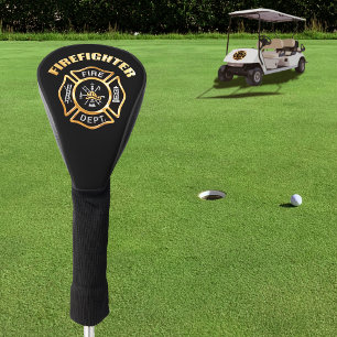Fire Department Firefighter Gold Golf Head Cover