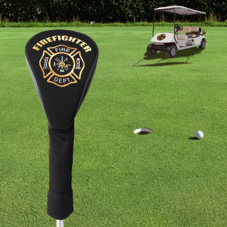Fire Department Firefighter Gold Golf Head Cover