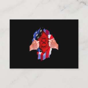 Fire Department Flag Firefighter Thin Red Line Business Card