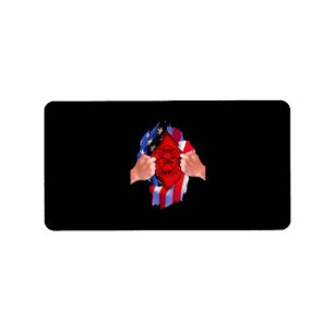 Fire Department Flag Firefighter Thin Red Line Label