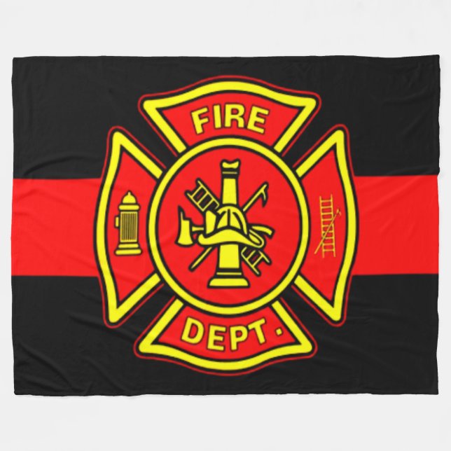 FIRE DEPARTMENT FLEECE BLANKET (Front (Horizontal))