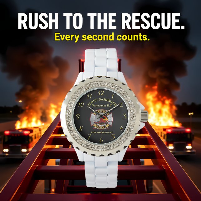 Fire Department Gold And Silver Wife Badge Watch (Creator Uploaded)