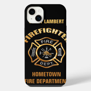 Fire Department Gold Name Template iPhone 14 Plus Case