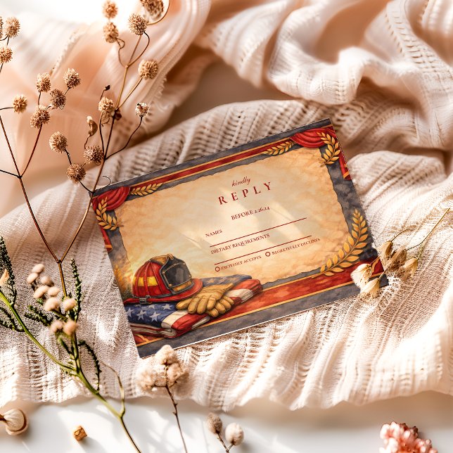 Fire Department Graduation RSVP Card (Creator Uploaded)