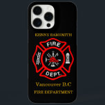 Fire Department logo Black And Red Badge11 iPhone 16 Pro Max Case<br><div class="desc">Fire Department logo Black And Red Badge With Fire Axes and ladder.
Great for firemen and first respondents. Personalise with your name and department home town and more.monogram</div>