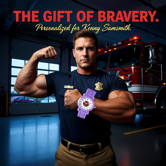 Fire Department logo Black And Red Badge Watch (Creator Uploaded)