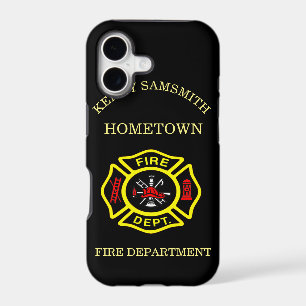Fire Department logo Black And Yellow Badge