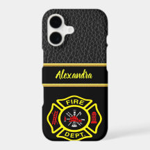 Fire Department logo Black And Yellow Badge