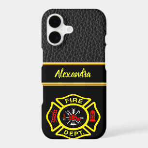 Fire Department logo Black And Yellow Badge