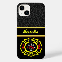 Fire Department logo Black And Yellow Badge 