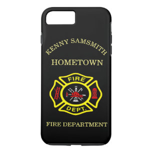 Fire Department logo Black And Yellow Badge Case-Mate iPhone Case