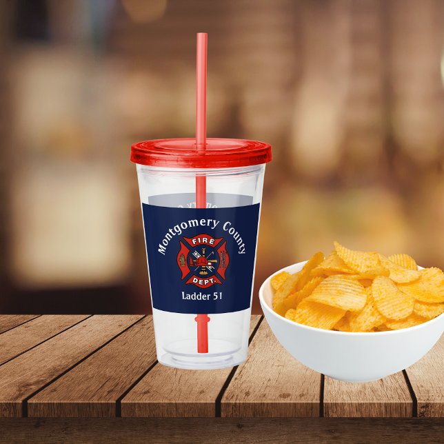 Fire Department Logo Custom Acrylic Tumbler (Creator Uploaded)