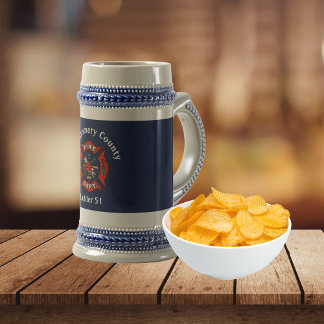Fire Department Logo Custom  Beer Stein