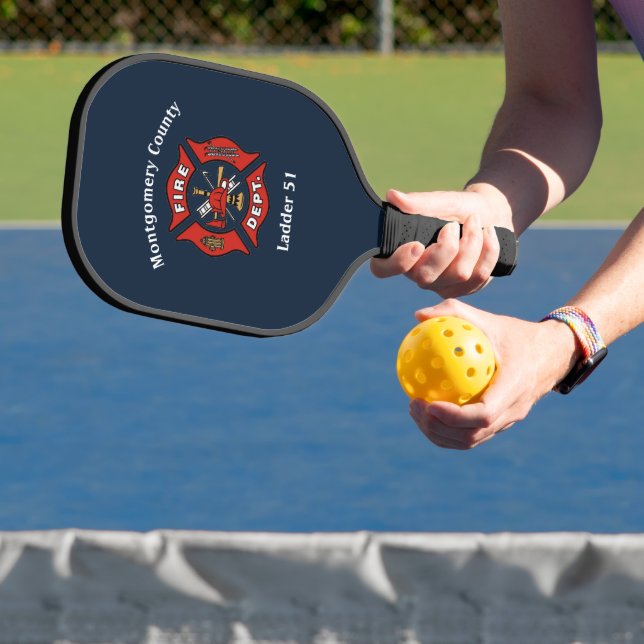 Fire Department Logo Custom  Pickleball Paddle (Insitu)