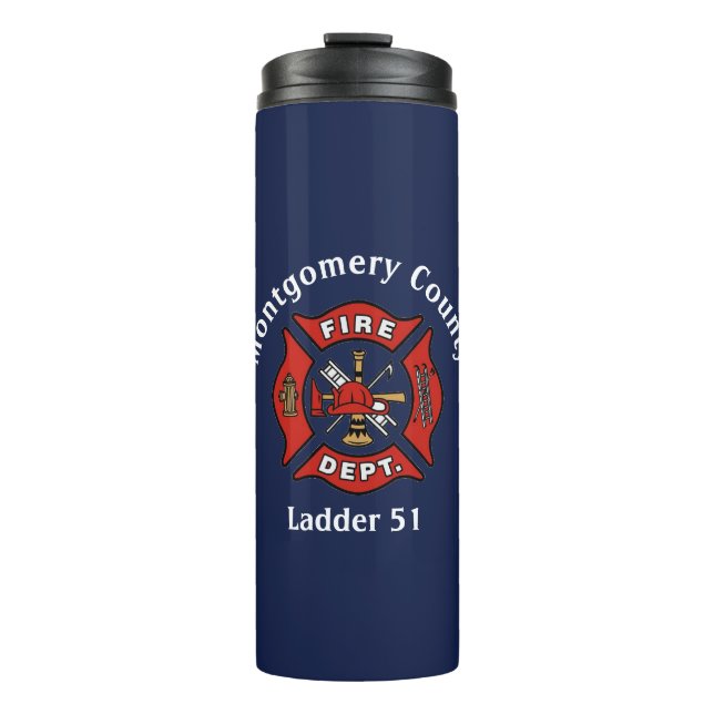 Fire Department Logo Custom  Thermal Tumbler (Front)