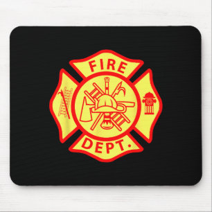 Fire Department Logo Uniform Fireman Symbol Firefi Mouse Pad