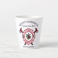 Fire Department logo White And Red Badge