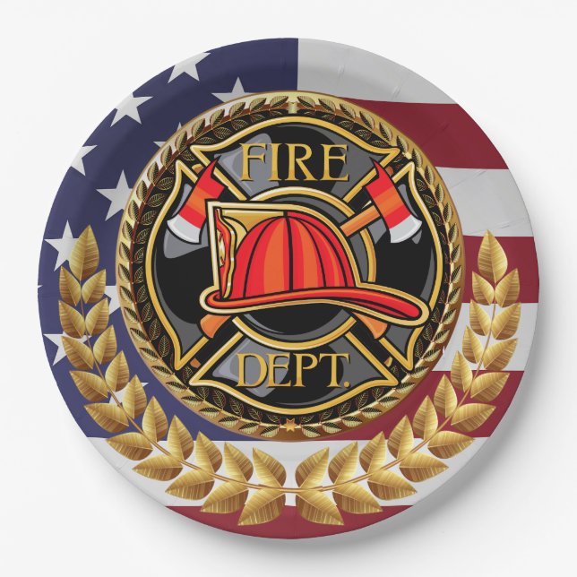 Fire Department Paper Plates (Front)