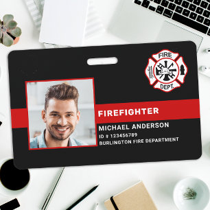 Fire Department Personalised Photo Firefighter ID Badge