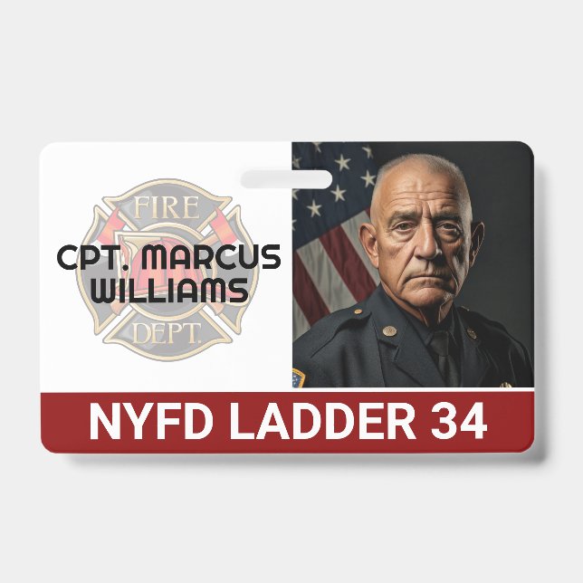 Fire Department | Senior Rank Member ID Badge (Front)