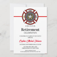 Fire Department thin Red Line Retirement