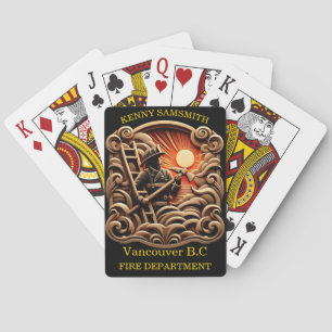 Fire Departments Badge Of Everyday Heroes Playing Cards