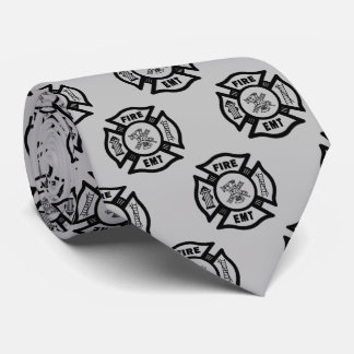 Fire Dept EMT Logo Neck Tie