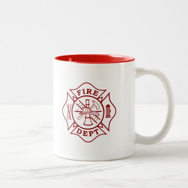 Fire Dept / Firefighter Maltese Cross Mug (Right)
