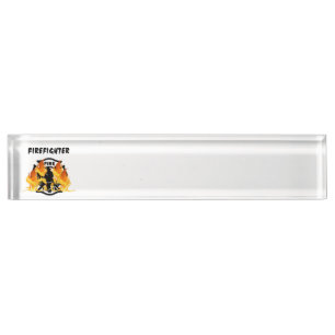 Fire Dept Flames Nameplate