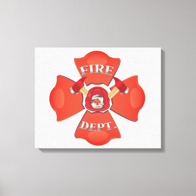 Fire Dept Logo Canvas Print (Front)