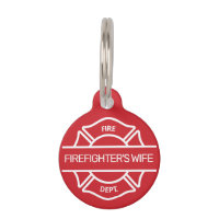Fire Dept Logo Customisable Firefighter's Wife Tag