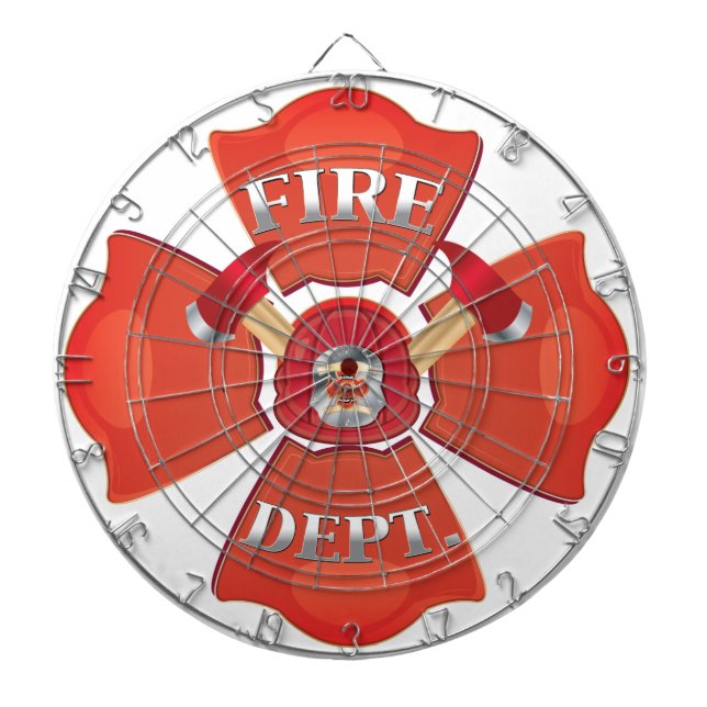 Fire Dept Logo Dartboard (Front)