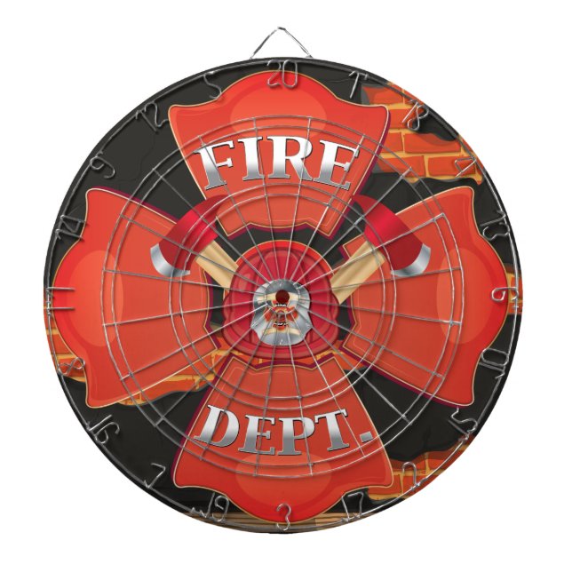Fire Dept Logo Dartboard (Front)