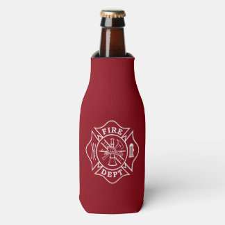 Fire Dept Maltese Cross Bottle Cooler