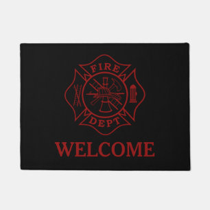 Fire Dept Maltese Cross Doormat - 18"x24"