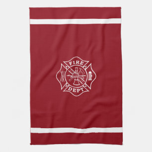 Fire Dept Maltese Cross Kitchen Towel 16" x 24"