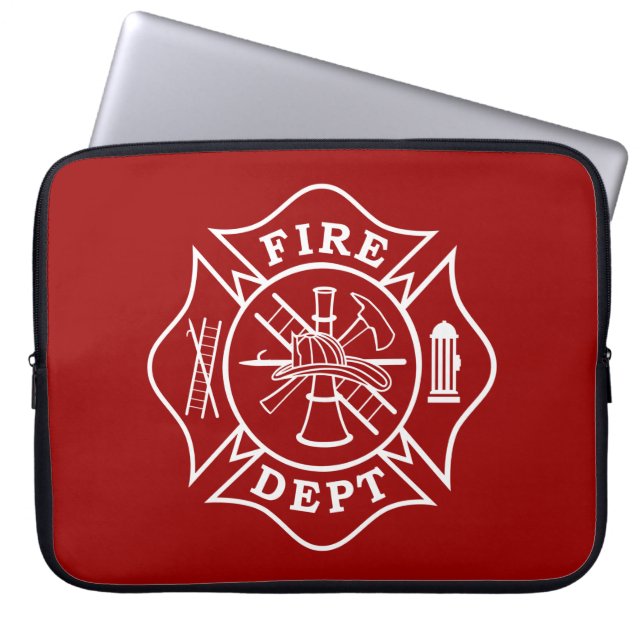 Fire Dept Maltese Cross Laptop Bag (Front)