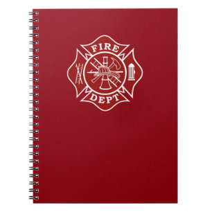 Fire Dept Maltese Cross Note Pad Notebook