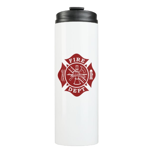 Fire Dept Maltese Cross Thermal Tumbler (Front)