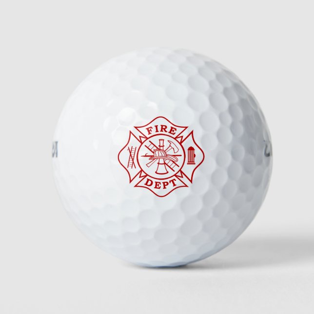 Fire Dept Maltese Cross Wilson Ultra Golf Ball (Front)