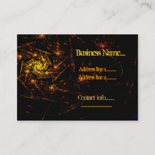 Fire Down Below Abstract Business Template Business Card