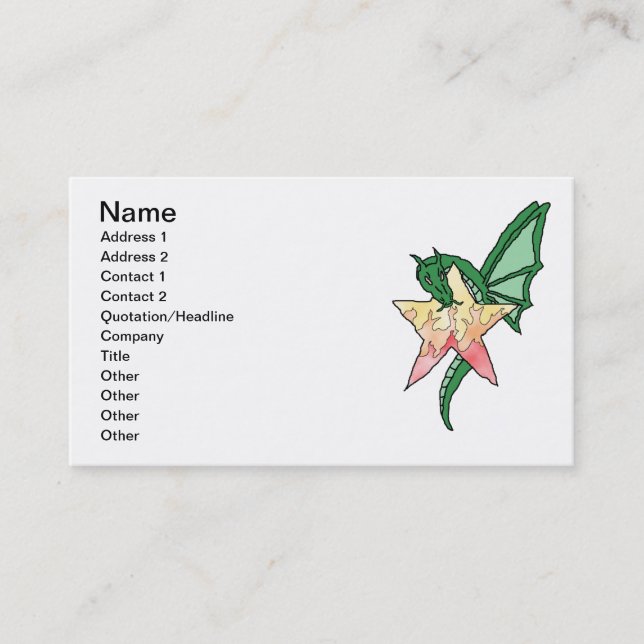 Fire Dragon Business Card (Front)