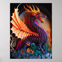 Fire Dragon Castle Fantasy Art Mythical Creatures