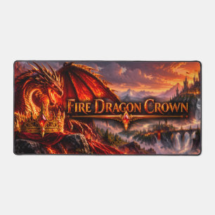 Fire Dragon Crown Fantasy Dragon Deskmat
